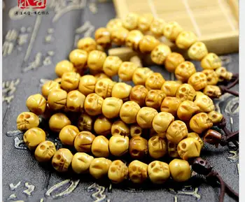 

a Huge Rare Natural Yak Bone Hand Carved Buddhist Bone Skull Prayer Beads Mala Bracelet Hinduism wide wings man's 1 Bracelet