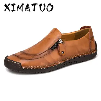 

Men Loafers Genuine leather Comfortable Men Casual Shoes Footwear Flats For Men Slip On Lazy Shoes Zapatos Hombre