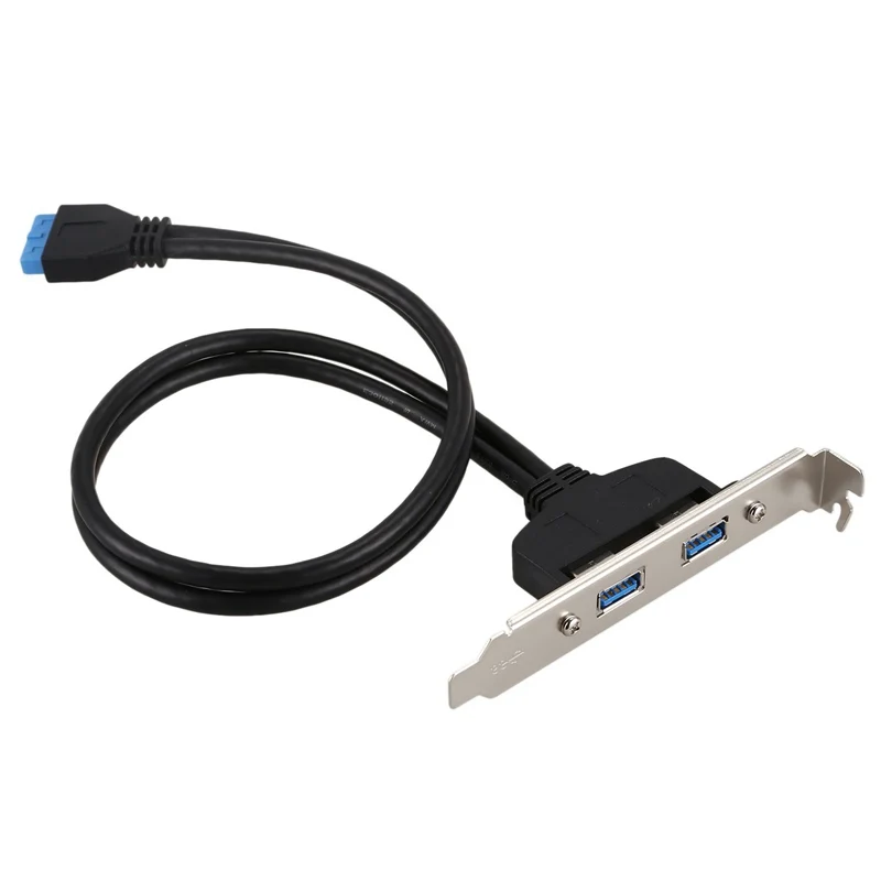 AAAE топ-черный 2 порта USB 3,0 A 20 pin коннектор плата адаптер задняя панель