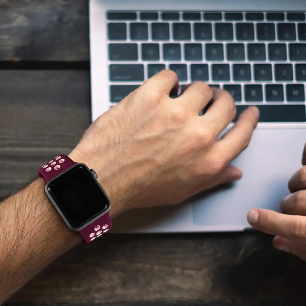 Спортивный ремешок для apple watch, ремешок correa iwatch, 42 мм, 44 мм, 38 мм, 40 мм, силиконовый ремешок для часов, браслет для apple watch 5, 4, 3, 2, 1, 42, 44
