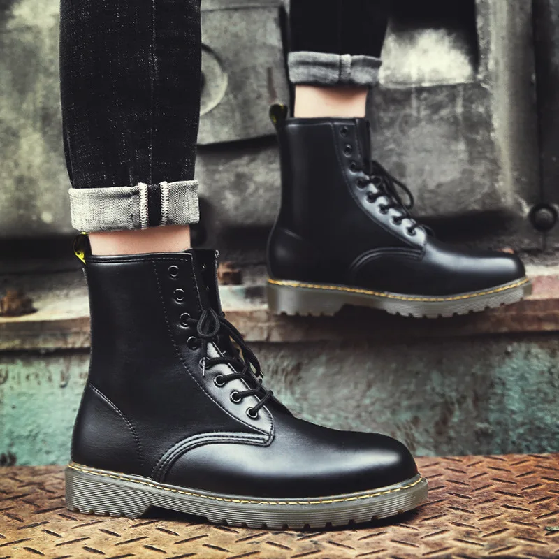 

19 Autumn Short Boots Martin Boots England Versatile High Shoes Eight Hole Martin Boots Worker Boot Small Leather Shoes Big Head