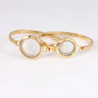 30mm 25mm Gold Color 316L Stainless Steel Screw Floating locket Bangle7/8 Inches Floating Charms Locket Bracelet Bangle Female 1