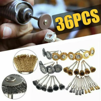 

Brass Brush set Metal Sanding Wood carving Stone Grinding Dusting 36pcs