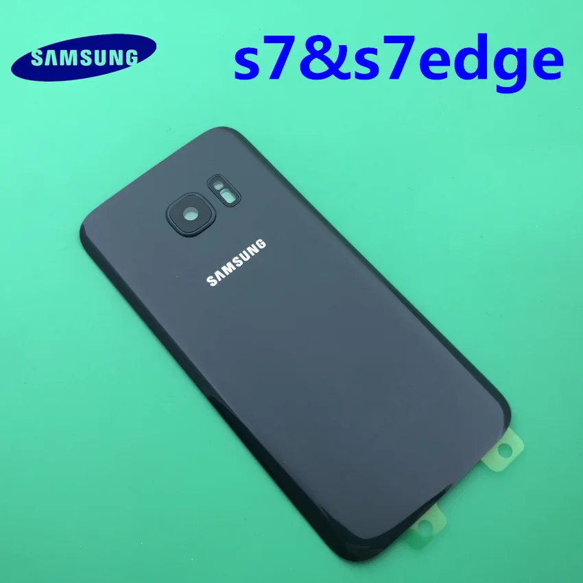 Samsung Galaxy S7 edge оригинальная Задняя крышка батареи G930 G930F чехол G935 G935F задняя дверь корпус стеклянная панель Запасная часть
