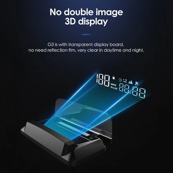 

Head Up Car Display HUD Speedometer Overspeed Warning 135*68*30mm Universal