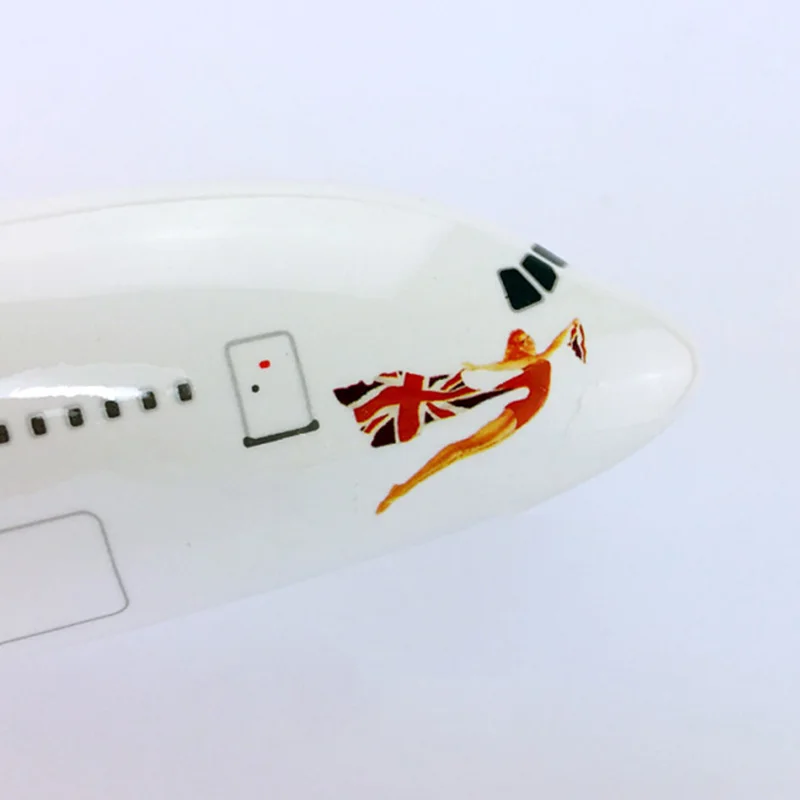 36 см 1:200 Airbus A380-800 модель британских американских Виргинских самолетов с базой статического сплава самолет Коллекционная дисплей игрушка