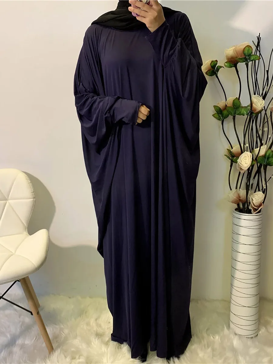 6210#Kaftan Dubai Abaya Turkey Long Sleeve Hijab Dress - CHAOMENG MUSLIM SHOP