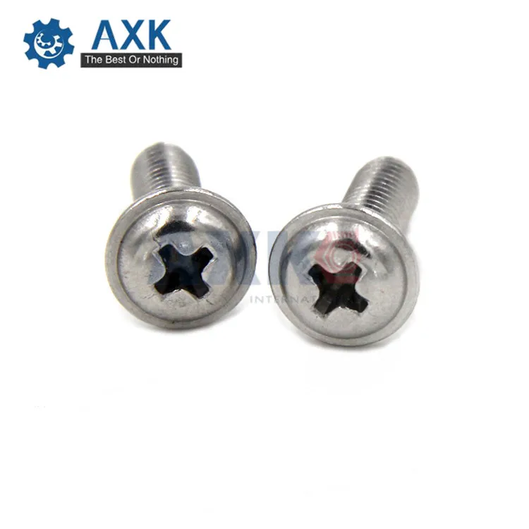 AXK 20 шт. M4 M5 M6 нержавеющая сталь Phillips круглая омывающая головка машина винт чехол прецизионный компьютерный винт для материнской платы