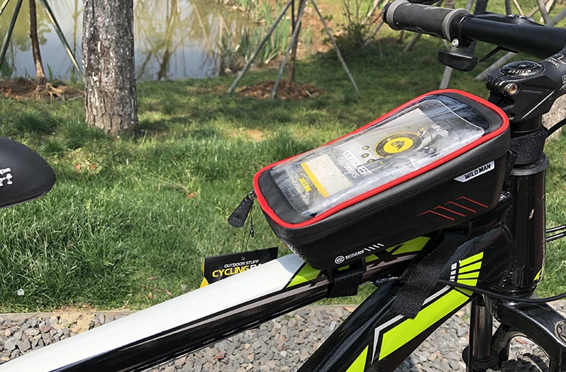 Best WILD MAN Road Bicycle Handlebar Bag Rainproof Cycling Front Top Tube Bag MTB Repair Tool Bag Bike Saddle Bag Sacoche Velo 9