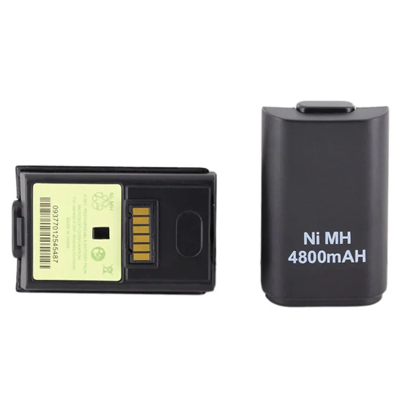 Двойная зарядная док-станция с 2 шт 4800Mah подзаряжаемые Светодиодные зарядки для Xbox 360 контроллер ЕС штекер