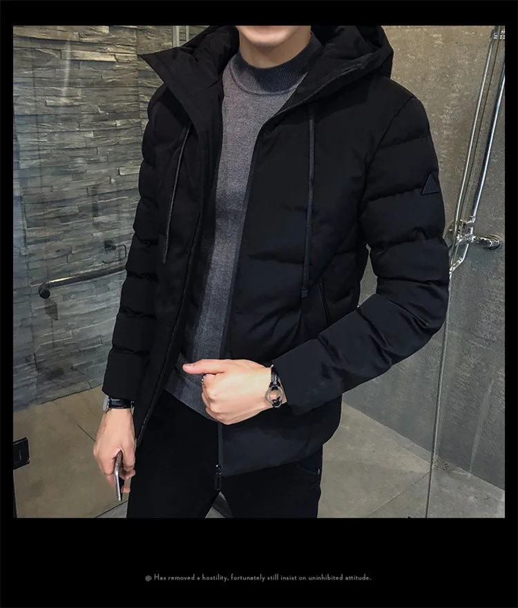 Autumn And Winter MEN'S Cotton Padded Clothing Warm Cotton Coat Korean-style Slim Fit MEN'S Coat Jacket Trend Casual Thick