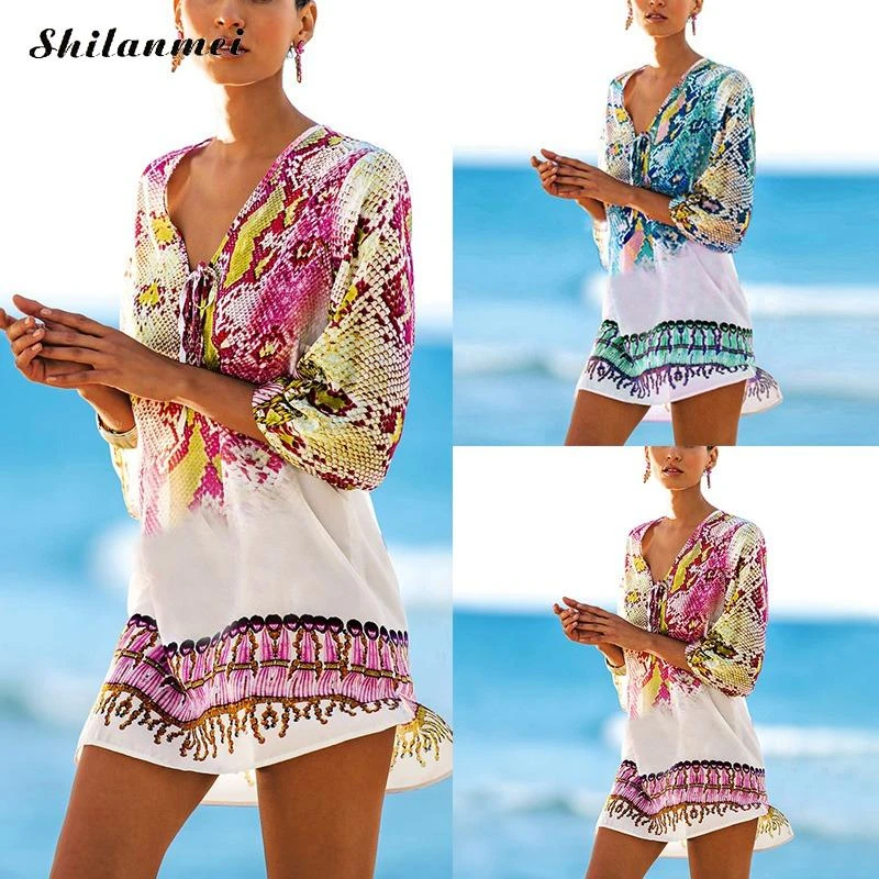 Snakeskin beach cover up Clearance