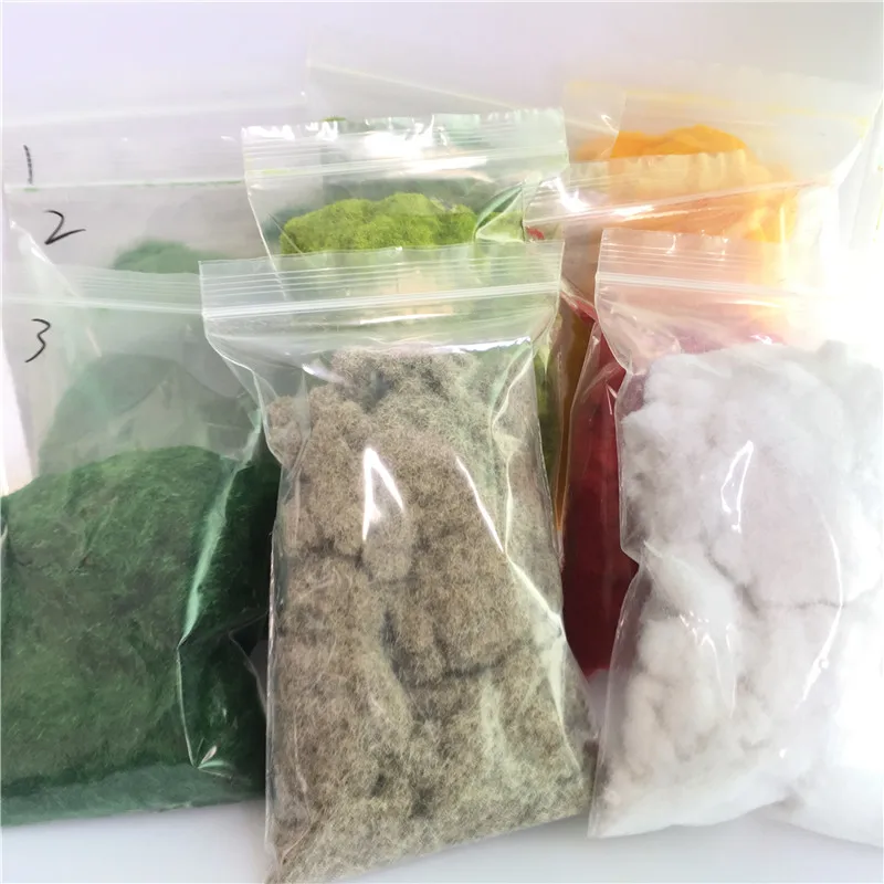 30g/lot Architecture Scale Model Grass Tuft Grass Flock 3mm Needle Grass Bushes Building Materials Scene Scenario Supplies 9