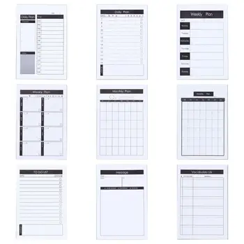 

5PCS Study Work Plan Paper Notepad Memo Pad To Do List Bookmark Stationery Kit DXAC