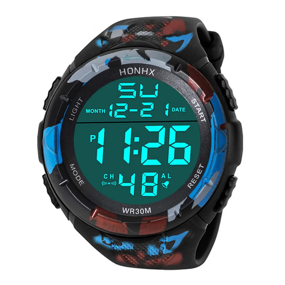 Fashion Men Led Digital Watch Waterproof Date Military Sport Rubber Quartz Watch Alarm Sport Digital Watches Reloj Hombre 2022
