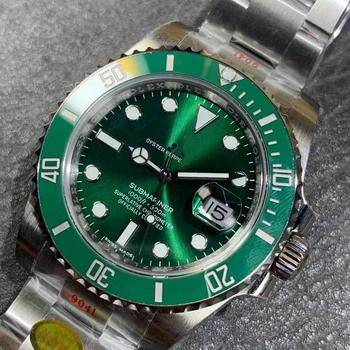 

new top brand men's AAA luxury watch green GMT series ceramic rose gold rlx 40MM dial date strap automatic mechanical wristwatch