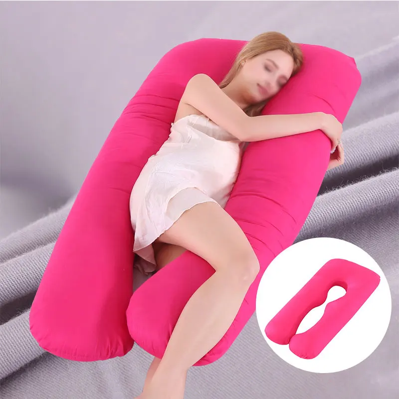 

Hot 100% Cotton Sleeping Support Pillow Pregnancy Side Sleepers Popular U Shape For Pregnant Women Maternity Pillows