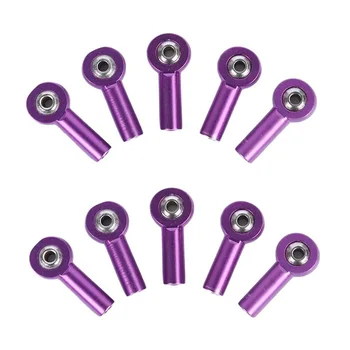 

10Pcs M3 Aluminum Link Rod End Ball Joint for 1/10 RC Car Parts Truck Buggy Crawler Tamiya HSP TRAXXAS Hsp Racing,Purple