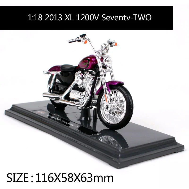 Maisto 1:18 Harley Davidson 2013 XL 1200V Seventv-TWO мотоцикл металлическая модель игрушки для детей подарок на день рождения Коллекция игрушек