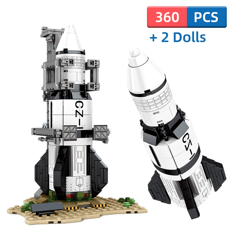 

Blocks Technic Aviation Rocket City Building Blocks Toys Artificial Satellite Creator Space Cosmonaut action figure Toy For Kids