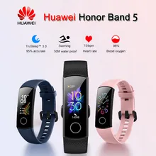 Для huawei Honor Band 5 Smartband AMOLED кислородный кровяный трекер спящий спортивный браслет навигатор часы ремешок фитнес-трекер# G20