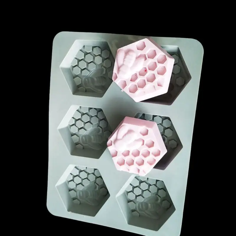 Пчелиная сотовая Свеча Плесень мыло Плесень-2 пакет 3D силиконовые формы для домашнего использования