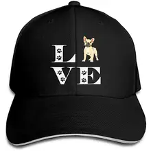 Мужская бейсболка с надписью «I Love French Bulldog Truckers»