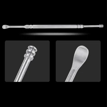 

6pcs Easy Apply With Box Rustless Spiral Washable Curette Ear Remove Stainless Steel Double Ended Safe Earpick Kit Practical