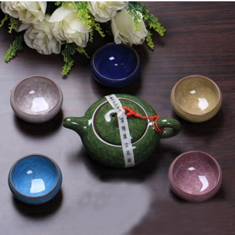 CJ258 High Quality 7 pcs/lot China Dehua Colorful ceramic cup Binglie tea Beautiful Environmental protection | Дом и сад