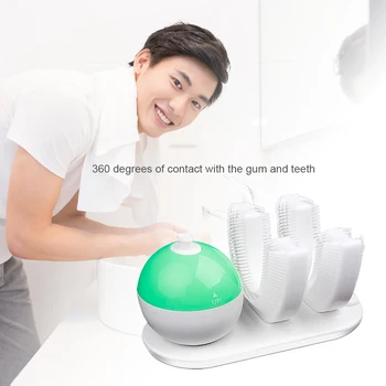 

U Shape Double Head Ultrasonic Electric Toothbrush 360 Degrees Rechargeable Automatic Teeth Whitening Lazy Toothbrush
