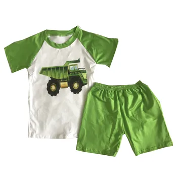 

boutique outfits hot sale car pattern new summer baby boy christening outfits