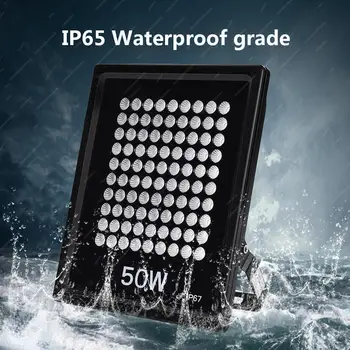 

LED Outdoor Floodlight IP66 Waterproof 50W Rectangular Spotlight Flood Light for Billboard Projector 220V Rectangular
