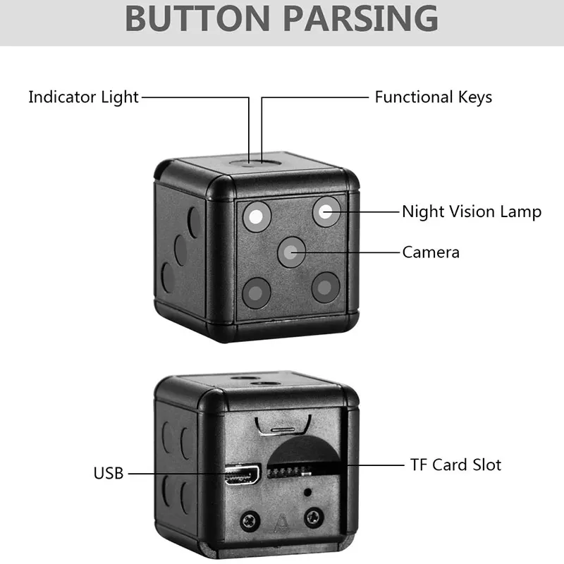  SQ16 Mini Camera Security Dice Camera 1080P Full HD Video Surveillance Camcorder Night Vision Recor