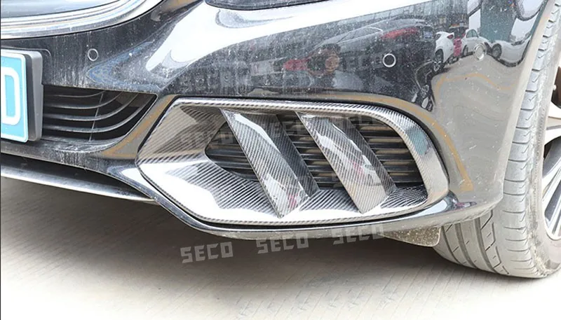 Подходит для Mercedes-Benz W205 C180 C200 углеродное волокно передняя противотуманная фара рамка Передняя панель противотуманная фара крышка tuyere