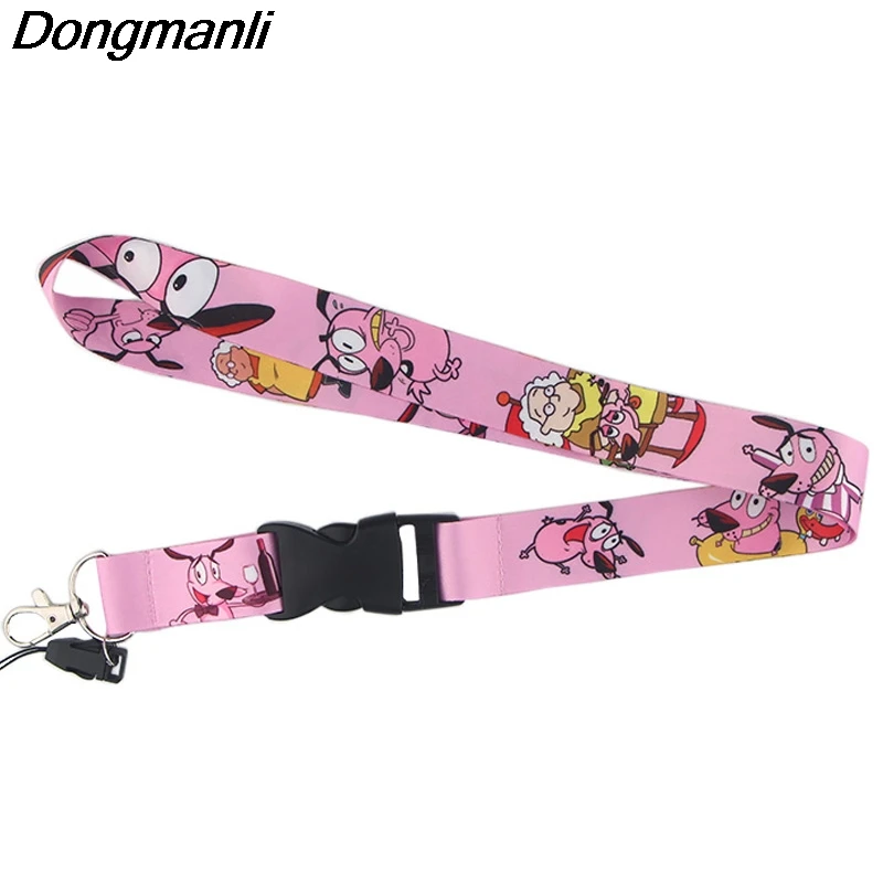 PC244 20 шт./лот смелость трусливая собака брелок Lanyards Id значок держатель