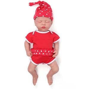 Image 4 - IVITA WG1507 46 см 3,2 кг закрытые глаза для девочек высокое качество силиконовые живые Возрожденные куклы для малышей juguetes boneca с одеждой