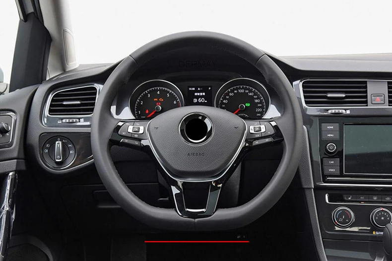 D-образный чехол на руль из углеродного волокна для VW GOLF 7 POLO JATTA Suzuki Swift Nissan Rogue