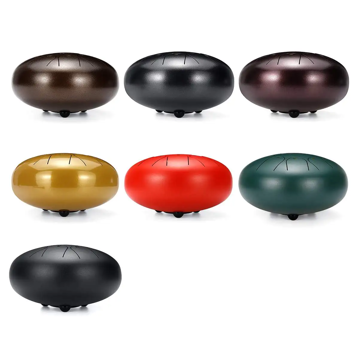 8-Tone 10 дюймов 11 нот D Основной стальной язык барабан Handpan ручной танкбарабан с барабаном молотки сумка ударный инструмент