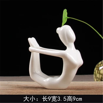 

Yoga Poses Decoration Statues Home Office Yoga Studio Decor Ornament Ceramic Figurine Porcelain Yoga Lady Figure Statue