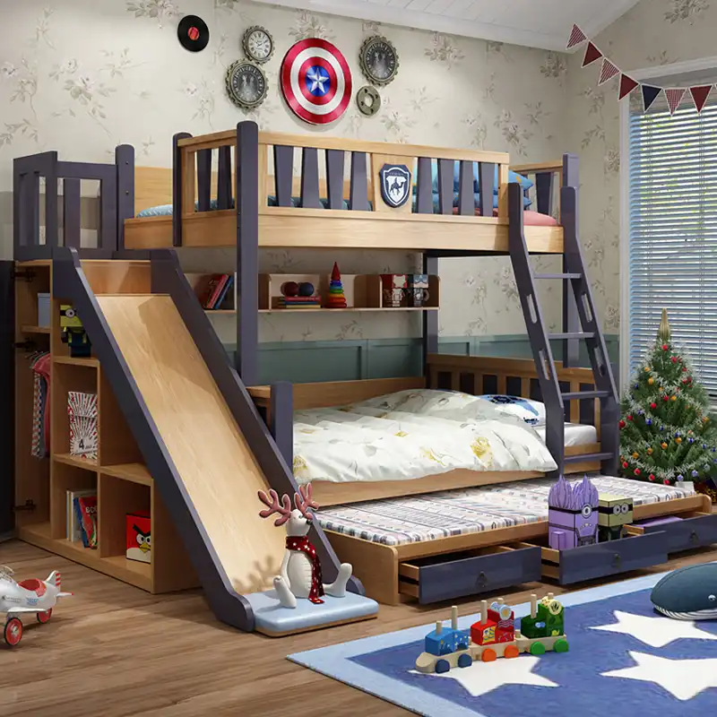 Literas JC para muebles de precio módico, literas de madera maciza para