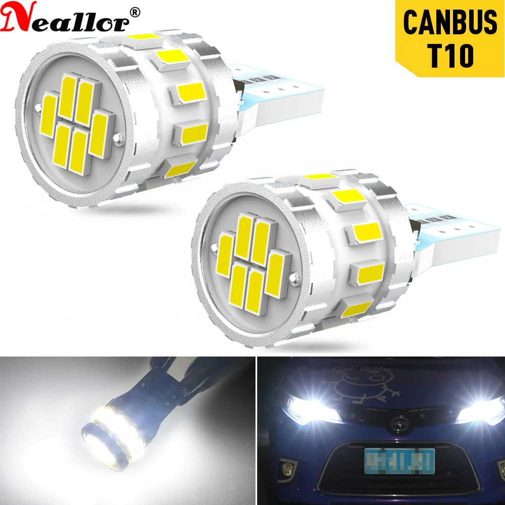 2x T10 W5W светодиодный Canbus LED лампа для очистки автомобиля Автомобильные стояночные