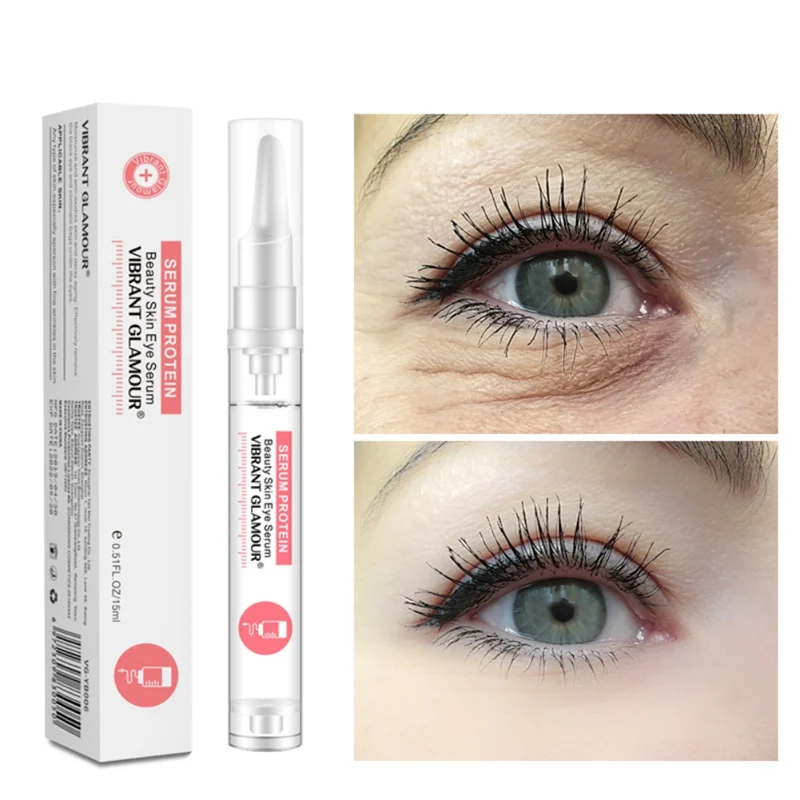 

Eye Liquid Pen Anti-Wrinkle Remover Dark Circles Eye Essence Against Puffiness Serum Protein Beauty Eye Cream