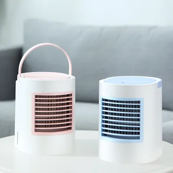 

Portable Air Conditioner Small Personal USB Air Cooler, Humidifier and Purifier Desktop Cooling Fan with Led Light
