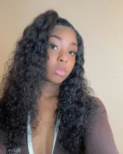 Pelucas de cabello humano con frente de encaje para mujer, ONDA DE AGUA 360, peluca frontal de encaje, pelucas de cabello brasileño, peluca ondulada de agua, peluca de cabello humano rizado