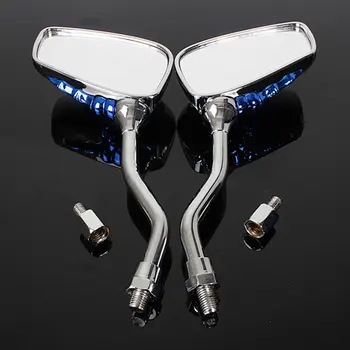 

Universal Motorcycle Motorbike blue Skeleton Skull Type Mirrors Rear View Essential Accessories