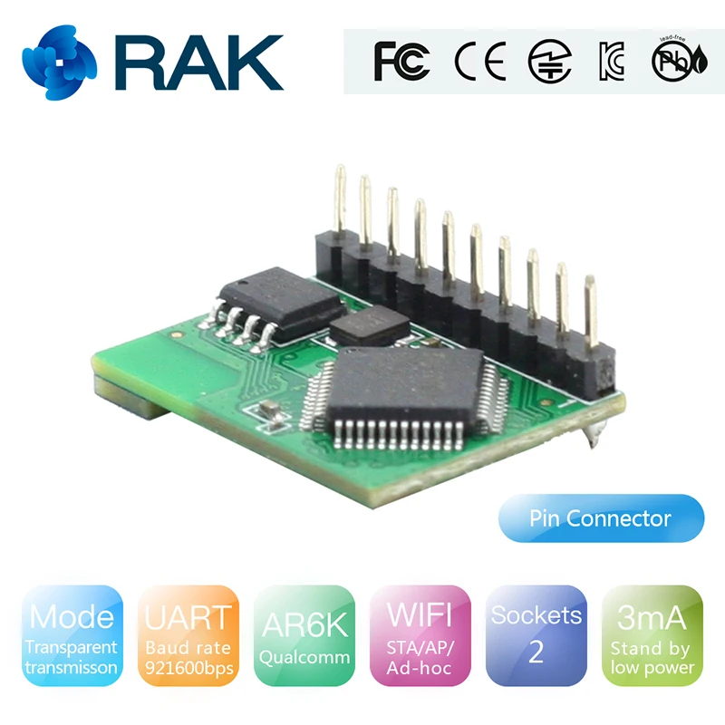 Low Power UART Serial to WIFI Module Tiny Size Pin Connector Wireless Data Transmission Integrated TCP IP Protocol | Компьютеры и офис