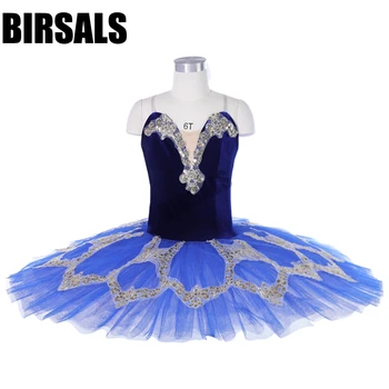 

Girls Ballet Dress royal blue Beauty Ballet Tutu Ballerina Party Child Kids Pancake Tutu Stage Dance Costumes18080