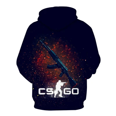 19 осень новая мужская Толстовка забавная игра CS GO 3D печать Толстовка Мужская Уличная толстовка мужская и женская хип-хоп пуловер большой размер Одежда