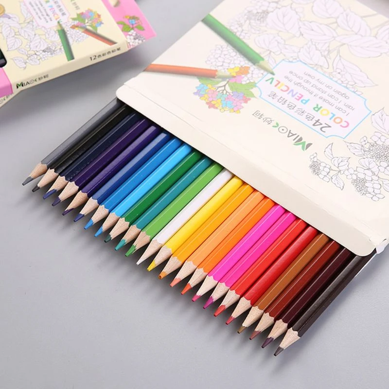 12 24 Colour Pencils Natural Wood Colored Pencils Drawing Pencils For School Office Artist Painting Sketch Supplies X6hb Colored Pencils Aliexpress