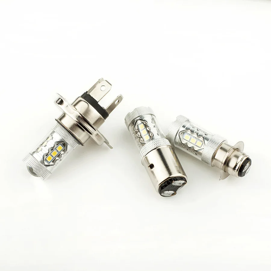 

Motorcycle Large-sized LED Lamp H4 H6 BA20D 2835 80W Highlight Headlight High-Power PX15D Cross Border Hot Selling